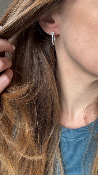 Diamond Star Hoop Earrings