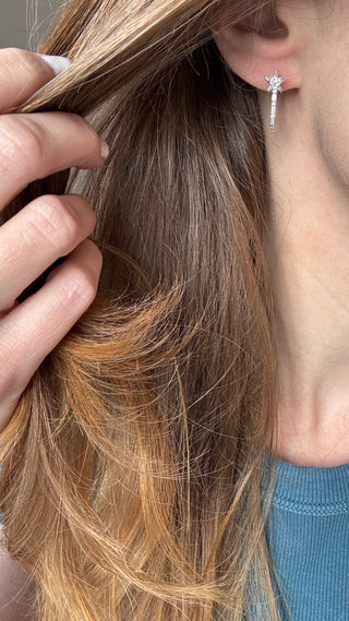 Diamond Star Hoop Earrings