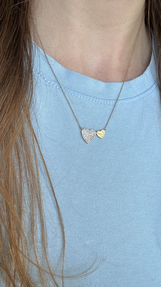 Double Heart Diamond Necklace