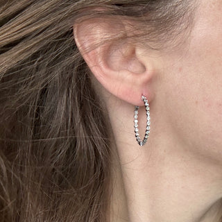 Inside Out Natural Diamond Hoops 1.5 ctw