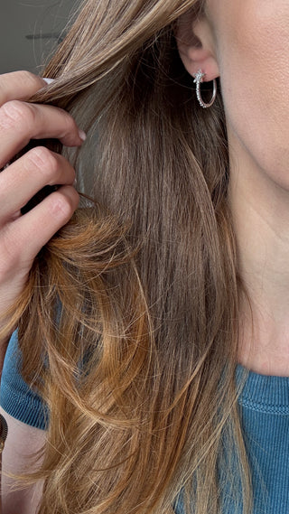 Diamond Star Hoop Earrings