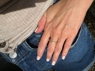 Triple Natural Diamond Double Texture Band