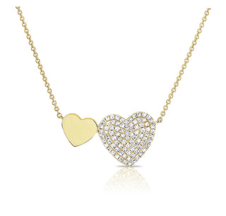 Double Heart Diamond Necklace