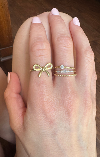 Solid Gold Bow Ring