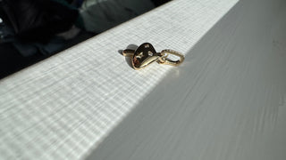 14K Yellow Gold Natural Diamond Mushroom Charm