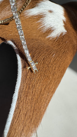 Natural diamond tennis bracelet