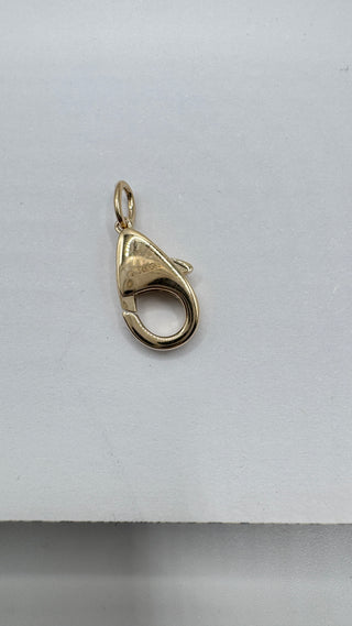 14k Gold Diamond Lobster Clasp Pendant Solid Gold Openable Lock for Charms and Necklaces