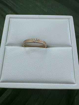 Triple Natural Diamond Double Texture Band