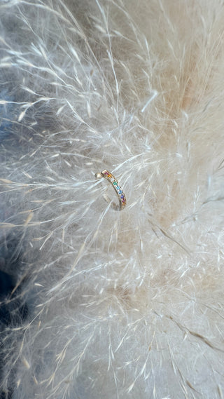 14k Gold Rainbow Ear Cuff