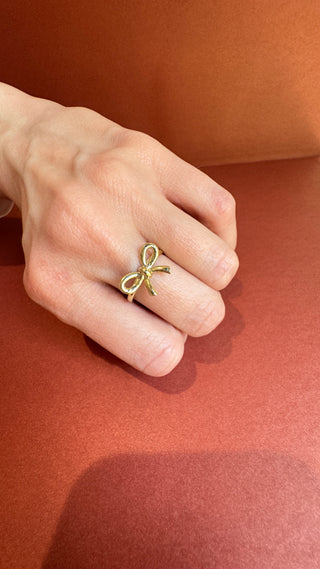 Solid Gold Bow Ring
