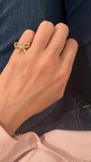 Solid Gold Bow Ring