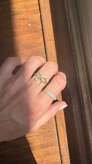 Solid Gold Bow Ring