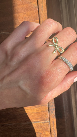 Solid Gold Bow Ring