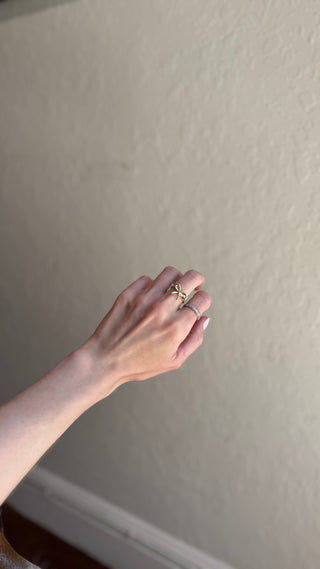 Solid Gold Bow Ring