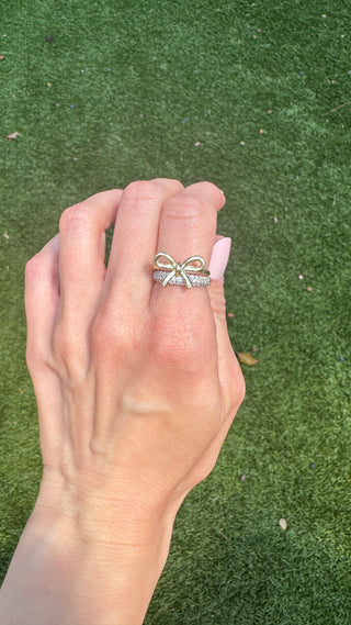 Solid Gold Bow Ring