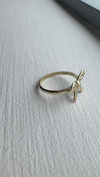Solid Gold Bow Ring