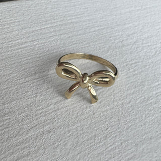 Solid Gold Bow Ring