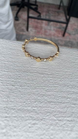 10k stacking diamond cz ring