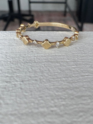 10k stacking diamond cz ring