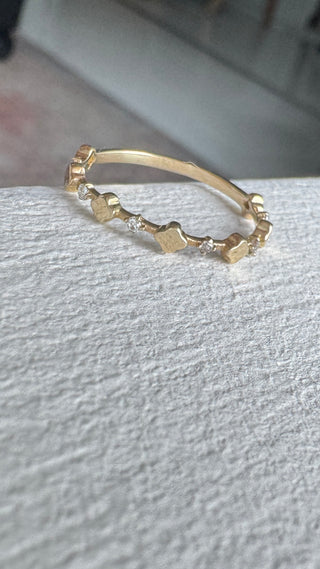 10k stacking diamond cz ring