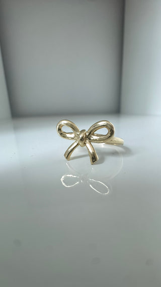 Solid Gold Bow Ring