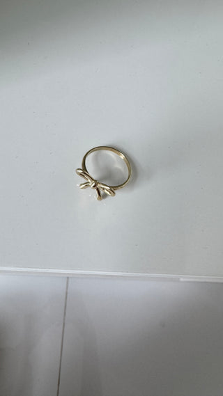 Solid Gold Bow Ring