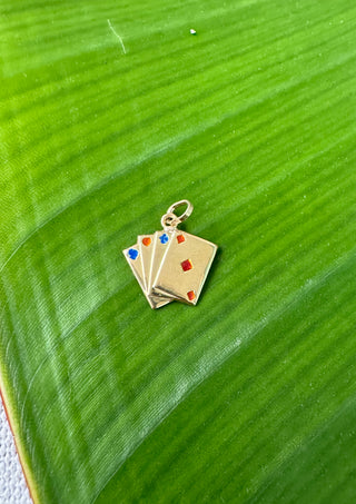 14k Solid Gold Vintage Playing Cards